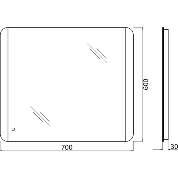 Зеркало BelBagno SPC-CEZ-700-600-LED-TCH 70 см фото 9