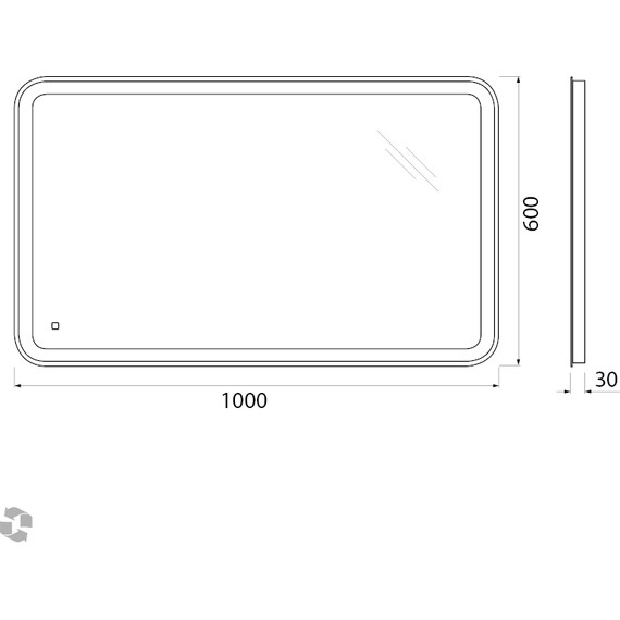 Зеркало BelBagno SPC-MAR-1000-600-LED-TCH 100 см фото 10