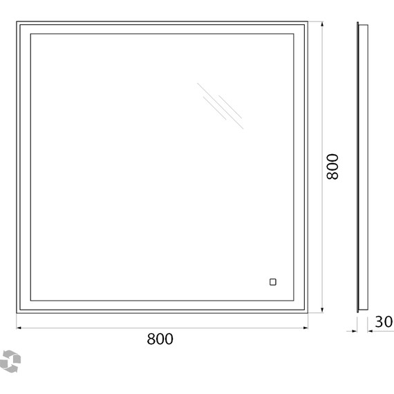Зеркало BelBagno SPC-GRT-800-800-LED-TCH 80 см - 9 Зеркало BelBagno SPC-GRT-800-800-LED-TCH 80 см фото 9