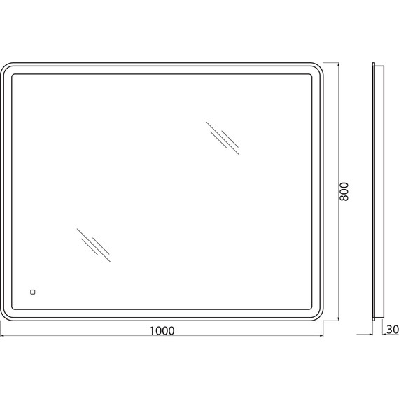 Зеркало BelBagno SPC-MAR-1000-800-LED-TCH 100 см - 10 Зеркало BelBagno SPC-MAR-1000-800-LED-TCH 100 см фото 10