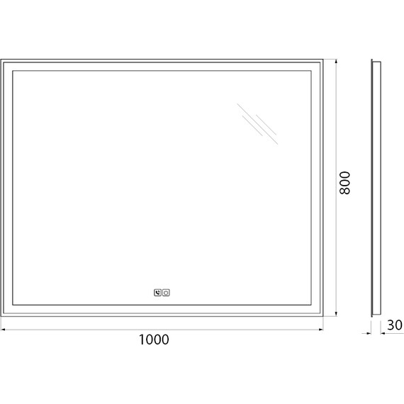 Зеркало BelBagno 100х80 см SPC-GRT-1000-800-LED-TCH-PHONE фото 9