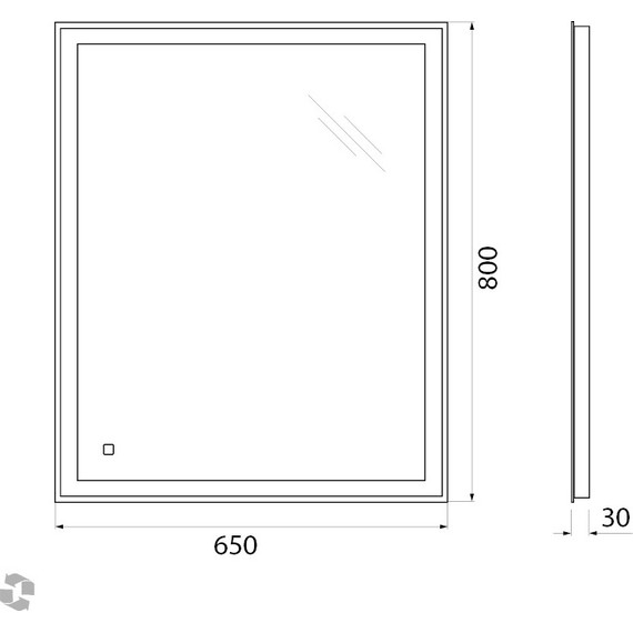 Зеркало BelBagno SPC-GRT-650-800-LED-TCH 65 см фото 10