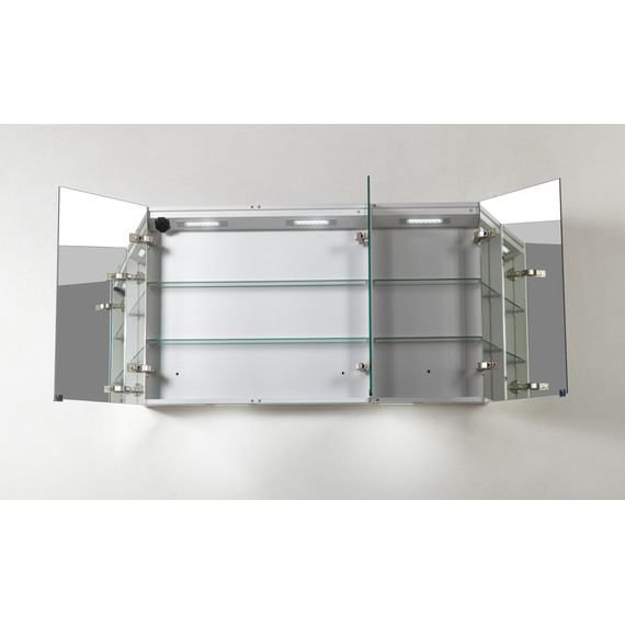 Зеркало-шкаф BelBagno SPC-3A-DL-BL-1200 120 см, хром - 5 Зеркало-шкаф BelBagno SPC-3A-DL-BL-1200 120 см, хром фото 5