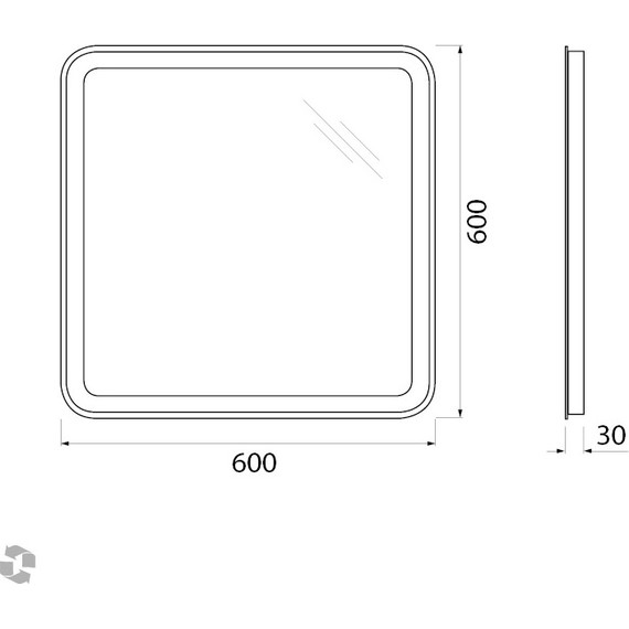 Зеркало BelBagno SPC-MAR-600-600-LED-BTN 60 см фото 8