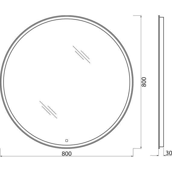 Зеркало BelBagno SPC-RNG-800-LED-TCH 80 см - 9 Зеркало BelBagno SPC-RNG-800-LED-TCH 80 см фото 9