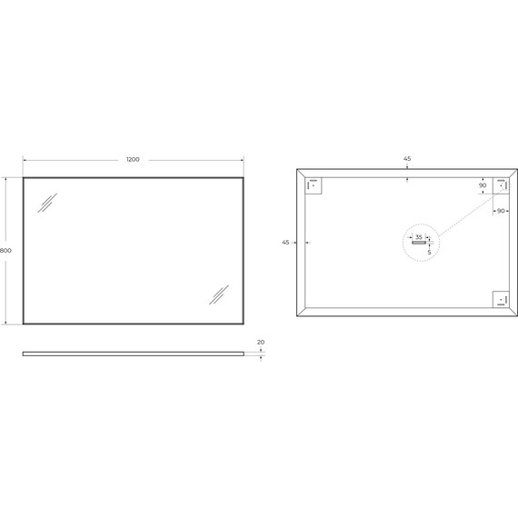 Зеркало BelBagno 120х80 см SPC-AL-1200-800 фото 9