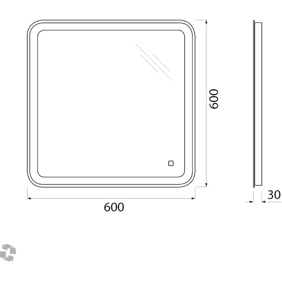 Зеркало BelBagno SPC-MAR-600-600-LED-TCH 60 см фото 9
