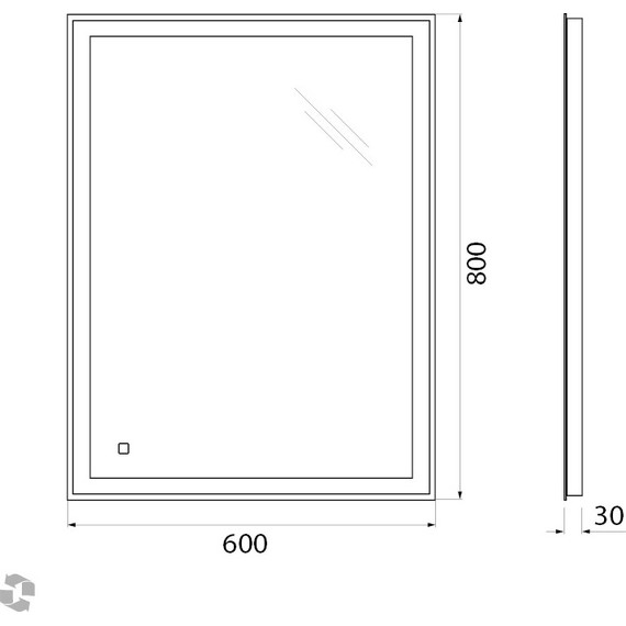 Зеркало BelBagno SPC-GRT-600-800-LED-TCH 60 см - 10 Зеркало BelBagno SPC-GRT-600-800-LED-TCH 60 см фото 10