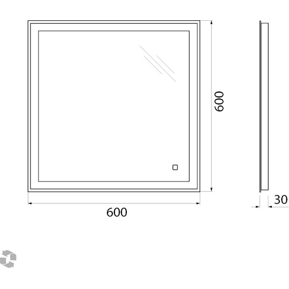 Зеркало BelBagno SPC-GRT-600-600-LED-TCH 60 см - 9 Зеркало BelBagno SPC-GRT-600-600-LED-TCH 60 см фото 9