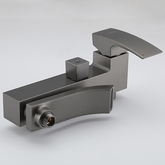 Душевая стойка с выдвижным изливом Gappo G07-9 G2407-9, оружейная сталь фото 2