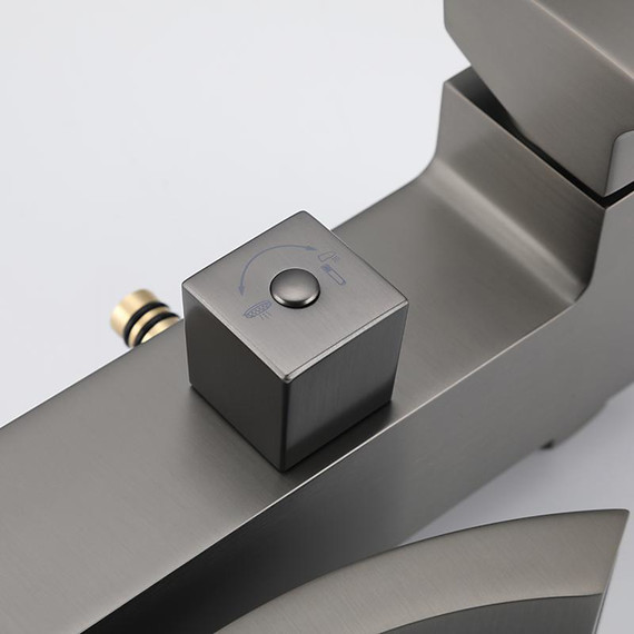 Душевая стойка с выдвижным изливом Gappo G07-9 G2407-9, оружейная сталь фото 4