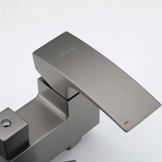 Душевая стойка с выдвижным изливом Gappo G07-9 G2407-9, оружейная сталь фото 5