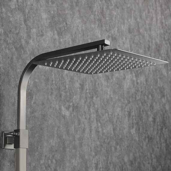 Душевая стойка с выдвижным изливом Gappo G07-9 G2407-9, оружейная сталь фото 33