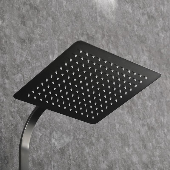 Душевая стойка с выдвижным изливом Gappo G07-9 G2407-9, оружейная сталь фото 34