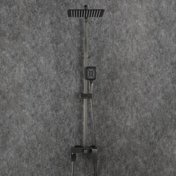 Душевая стойка с выдвижным изливом Gappo G07-9 G2407-9, оружейная сталь фото 43