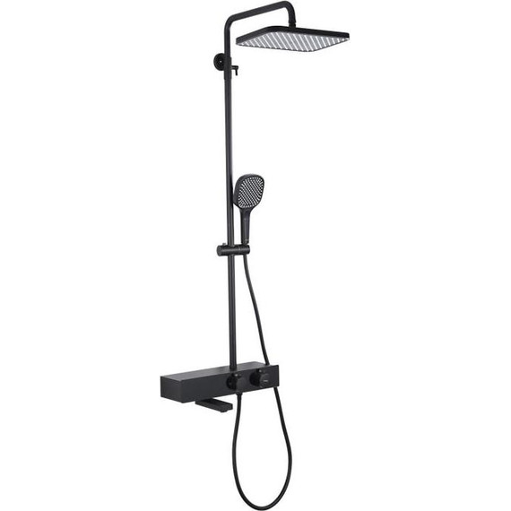 Душевая стойка с выдвижным изливом Gappo G95 G2495-16, чёрный фото 