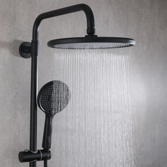 Душевая стойка Gappo G95 G2495-96, чёрный, Цвет производителя: чёрный - 4 Душевая стойка Gappo G95 G2495-96, чёрный, Цвет производителя: чёрный фото 4