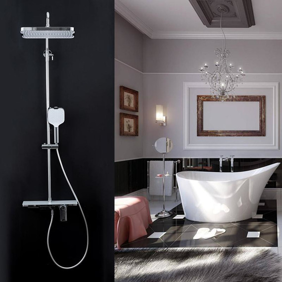 Душевая стойка Gappo G96 G2496-10, Цвет производителя: хром фото 4