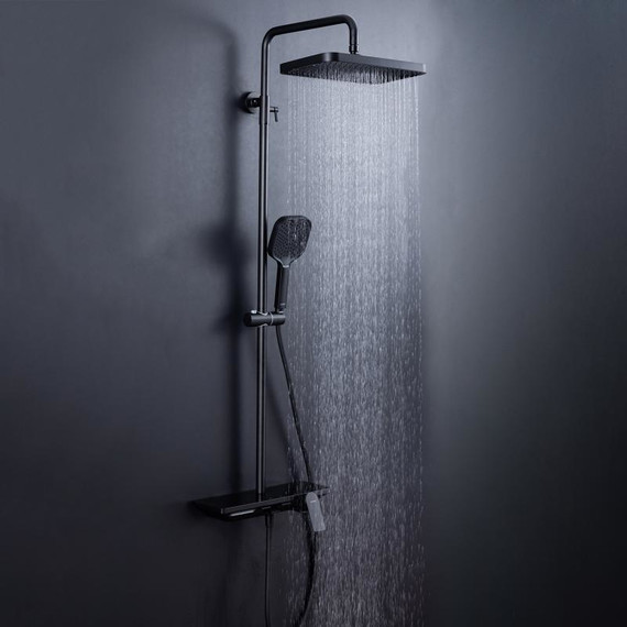 Душевая стойка Gappo G96 G2496-16, чёрный, Цвет производителя: чёрный фото 3