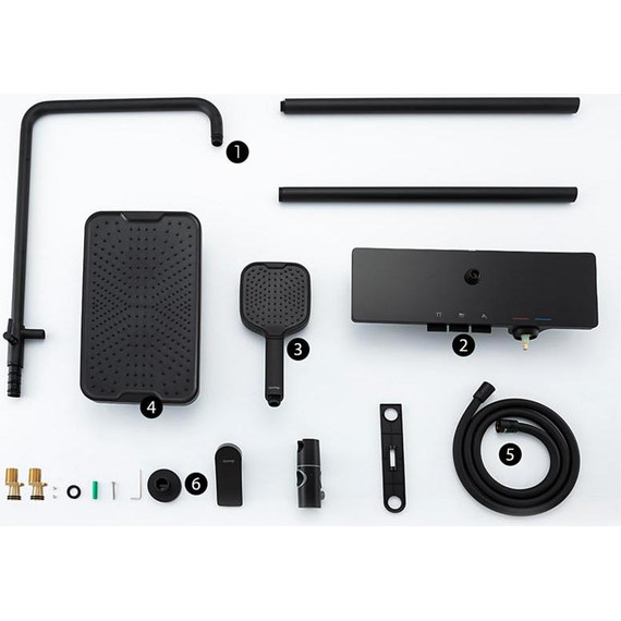 Душевая стойка Gappo G96 G2496-16, чёрный, Цвет производителя: чёрный фото 33