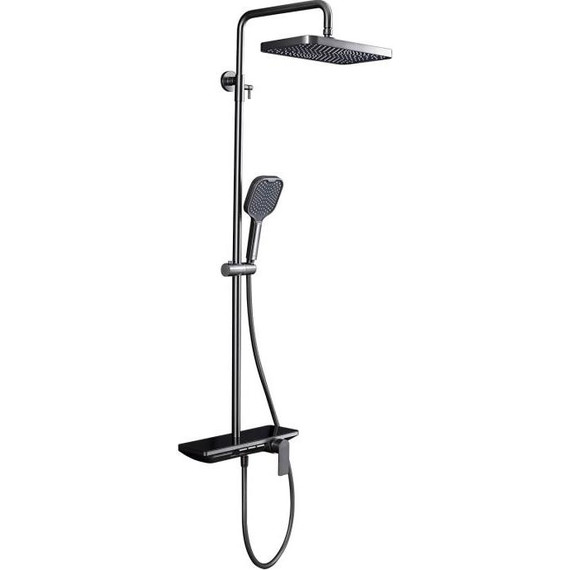 Душевая стойка Gappo G96 G2496-19, оружейная сталь, Цвет производителя: оружейная сталь фото 