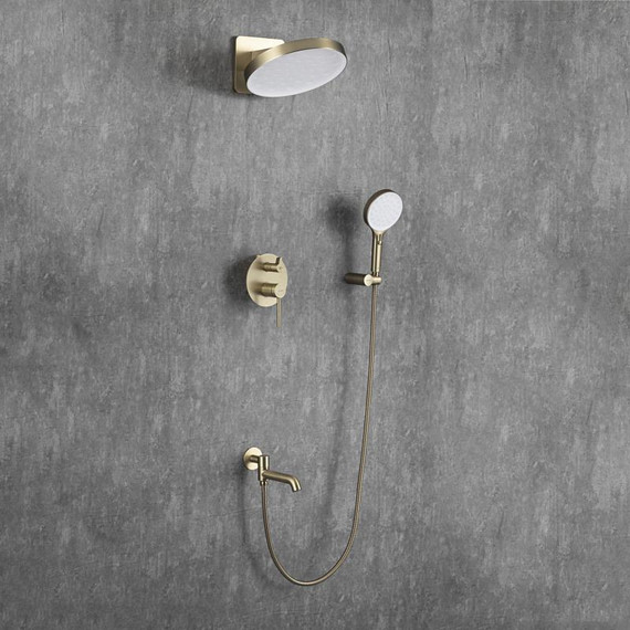 Душевая система для ванны Gappo G06-3 G7106-3, золото сатин, Цвет производителя: золото сатин - 2 Душевая система для ванны Gappo G06-3 G7106-3, золото сатин, Цвет производителя: золото сатин фото 2