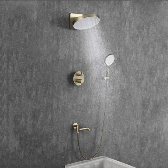 Душевая система для ванны Gappo G06-3 G7106-3, золото сатин, Цвет производителя: золото сатин - 3 Душевая система для ванны Gappo G06-3 G7106-3, золото сатин, Цвет производителя: золото сатин фото 3