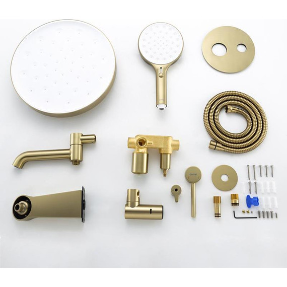 Душевая система для ванны Gappo G06-3 G7106-3, золото сатин, Цвет производителя: золото сатин - 21 Душевая система для ванны Gappo G06-3 G7106-3, золото сатин, Цвет производителя: золото сатин фото 21