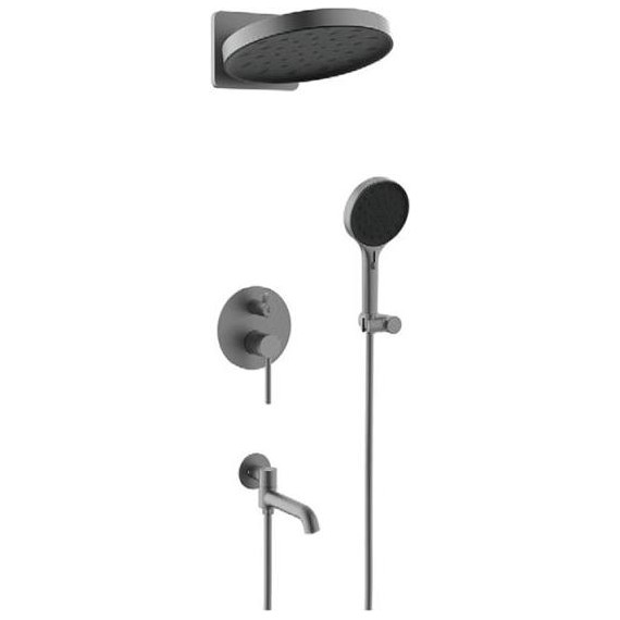 Душевая система для ванны Gappo G06-9 G7106-9, оружейная сталь, Цвет производителя: оружейная сталь фото 