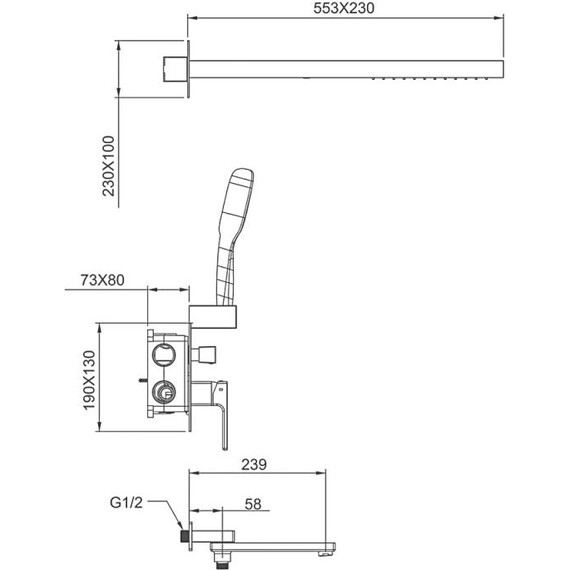 Душевая система для ванны Gappo G07 G7117-73, золото сатин - 2 Душевая система для ванны Gappo G07 G7117-73, золото сатин фото 2
