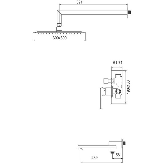 Душевая система для ванны Gappo G17-9 G7117-9, оружейная сталь, Цвет производителя: оружейная сталь - 2 Душевая система для ванны Gappo G17-9 G7117-9, оружейная сталь, Цвет производителя: оружейная сталь фото 2