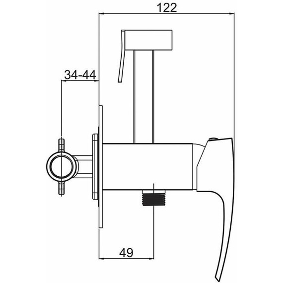 Набор для гигиенического душа Gappo G07-9 G7207-9, оружейная сталь фото 2