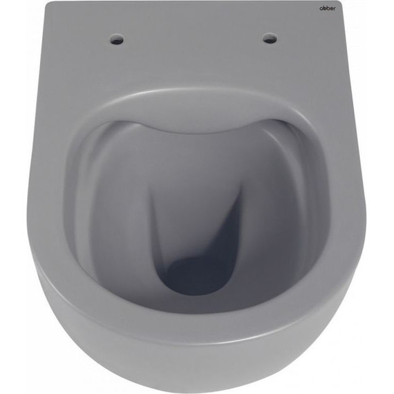Унитаз подвесной безободковый Abber Bequem AC1101TMG с крышкой микролифт, серый матовый (система смыва Торнадо) - 6 Унитаз подвесной безободковый Abber Bequem AC1101TMG с крышкой микролифт, серый матовый (система смыва Торнадо) фото 6