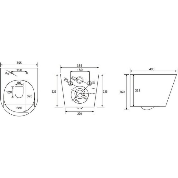 Унитаз подвесной безободковый Abber Bequem AC1102TMB с крышкой микролифт, чёрный матовый (система смыва Торнадо), Цвет производителя: чёрный матовый фото 10