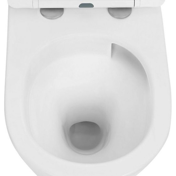 Унитаз подвесной безободковый Abber Bequem AC1102TMW с крышкой микролифт, белый матовый (система смыва Торнадо), Цвет производителя: белый матовый фото 6