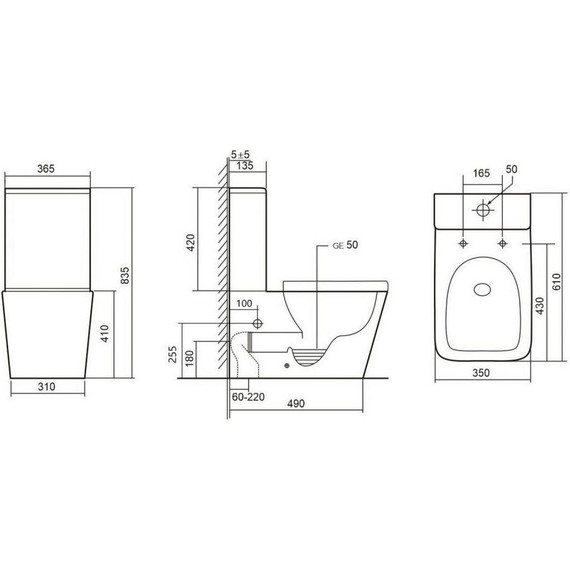 Унитаз-компакт безободковый Abber Rechteck AC1210T с крышкой микролифт, белый (система смыва Торнадо), Цвет производителя: белый - 12 Унитаз-компакт безободковый Abber Rechteck AC1210T с крышкой микролифт, белый (система смыва Торнадо), Цвет производителя: белый фото 12