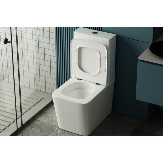 Унитаз-компакт безободковый Abber Rechteck AC1210T с крышкой микролифт, белый (система смыва Торнадо), Цвет производителя: белый - 11 Унитаз-компакт безободковый Abber Rechteck AC1210T с крышкой микролифт, белый (система смыва Торнадо), Цвет производителя: белый фото 11