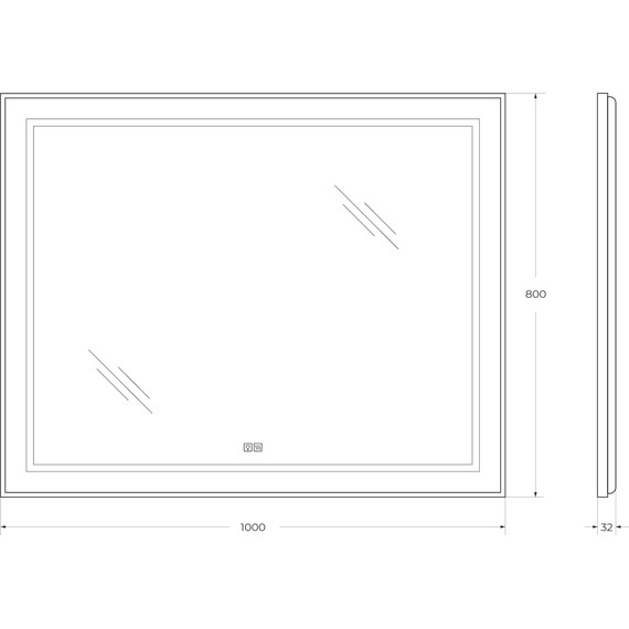 Зеркало BelBagno 100x80 см SPC-KRAFT-1000-800-LED-TCH-WARM - 9 Зеркало BelBagno 100x80 см SPC-KRAFT-1000-800-LED-TCH-WARM фото 9