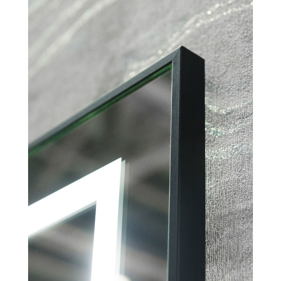Зеркало BelBagno 88x78 см SPC-KRAFT-885-785-TCH-WARM-NERO, черный фото 7