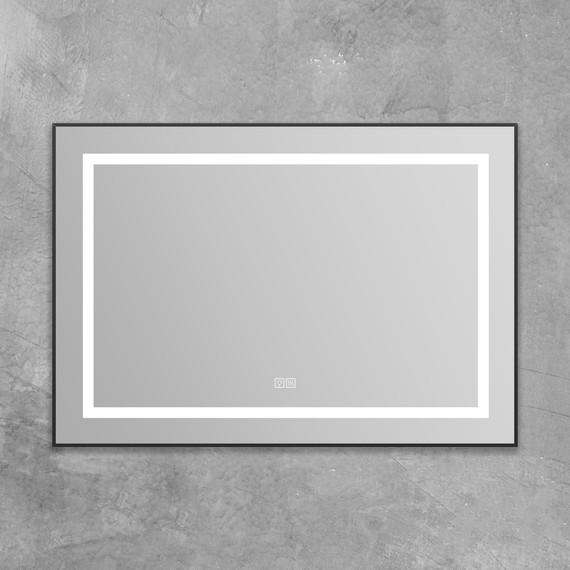 Зеркало BelBagno 98x68 см SPC-KRAFT-985-685-TCH-WARM-NERO, черный - 3 Зеркало BelBagno 98x68 см SPC-KRAFT-985-685-TCH-WARM-NERO, черный фото 3