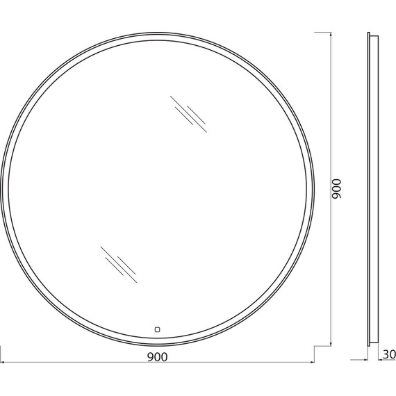 Зеркало BelBagno 90 см SPC-RNG-900-LED-TCH - 9 Зеркало BelBagno 90 см SPC-RNG-900-LED-TCH фото 9