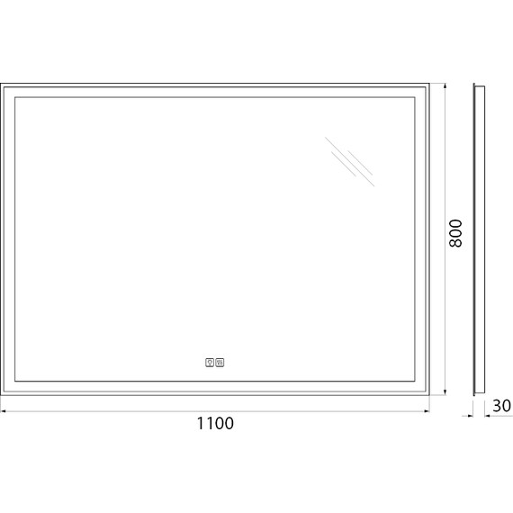 Зеркало BelBagno SPC-GRT-1100-800-LED-TCH-WARM 110 см - 9 Зеркало BelBagno SPC-GRT-1100-800-LED-TCH-WARM 110 см фото 9