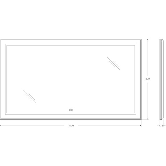 Зеркало BelBagno 140x80 см SPC-KRAFT-1400-800-LED-TCH-WARM-NERO - 9 Зеркало BelBagno 140x80 см SPC-KRAFT-1400-800-LED-TCH-WARM-NERO фото 9