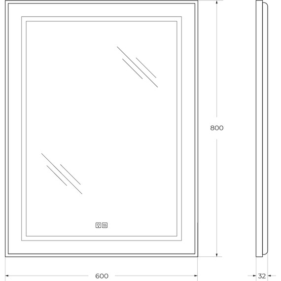 Зеркало BelBagno 60x80 см SPC-KRAFT-600-800-LED-TCH-WARM - 9 Зеркало BelBagno 60x80 см SPC-KRAFT-600-800-LED-TCH-WARM фото 9