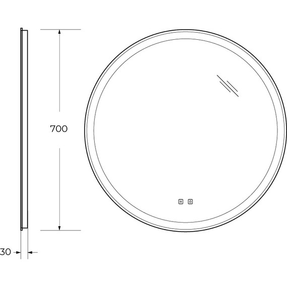 Зеркало BelBagno 70 см SPC-RNG-700-LED-TCH-SND (с голосовым управлением) - 10 Зеркало BelBagno 70 см SPC-RNG-700-LED-TCH-SND (с голосовым управлением) фото 10