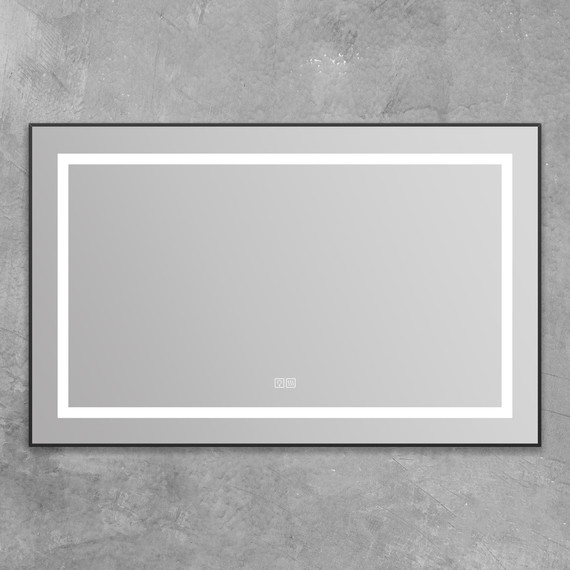 Зеркало BelBagno 108x68 см SPC-KRAFT-1085-685-TCH-WARM-NERO, черный - 3 Зеркало BelBagno 108x68 см SPC-KRAFT-1085-685-TCH-WARM-NERO, черный фото 3