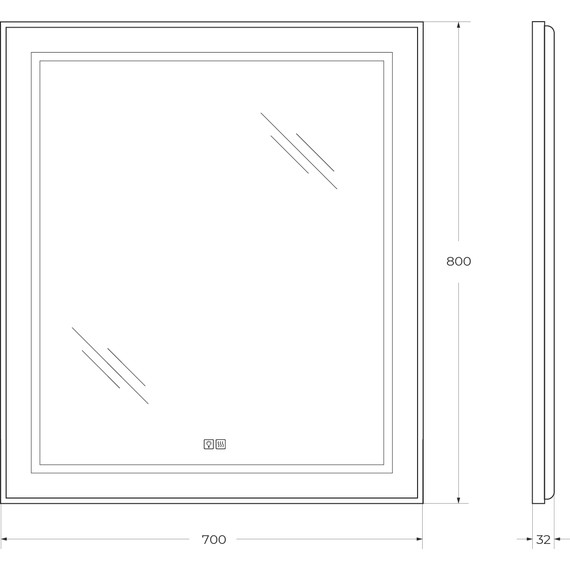 Зеркало BelBagno 70x80 см SPC-KRAFT-700-800-LED-TCH-WARM фото 9