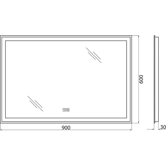 Зеркало BelBagno 90x60 см SPC-GRT-900-600-LED-TCH-WARM - 9 Зеркало BelBagno 90x60 см SPC-GRT-900-600-LED-TCH-WARM фото 9