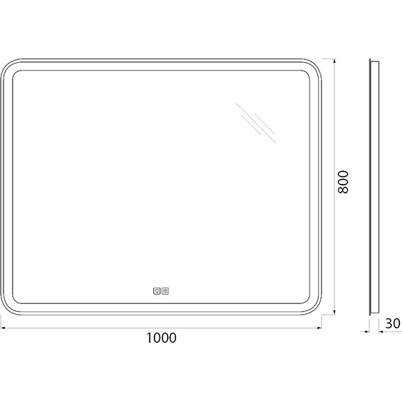 Зеркало BelBagno 100x80 см SPC-MAR-1000-800-LED-TCH-WARM - 9 Зеркало BelBagno 100x80 см SPC-MAR-1000-800-LED-TCH-WARM фото 9
