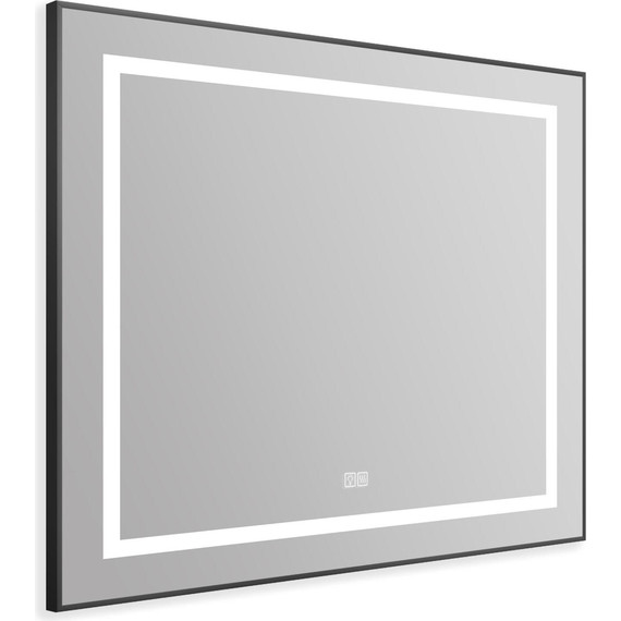 Зеркало BelBagno 88x78 см SPC-KRAFT-885-785-TCH-WARM-NERO, черный фото 2